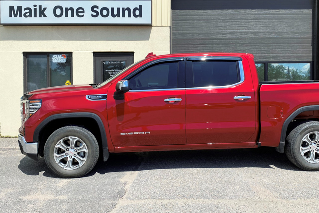 GMC 2022 Sierra 1500 with professional window tint in North Bay